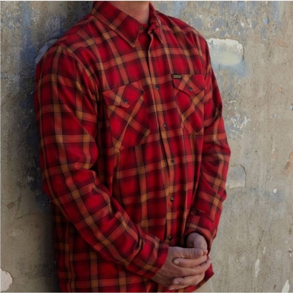 Dixxon Red Jarhead Flannel Button Down Shirt